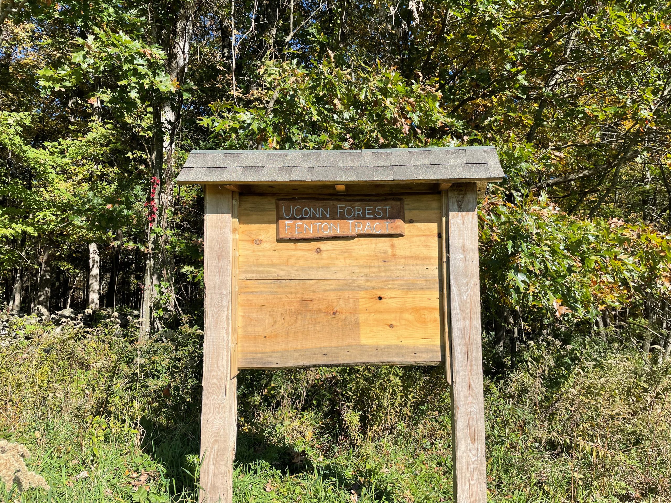 Trailhead Sign for the Fenton Tract